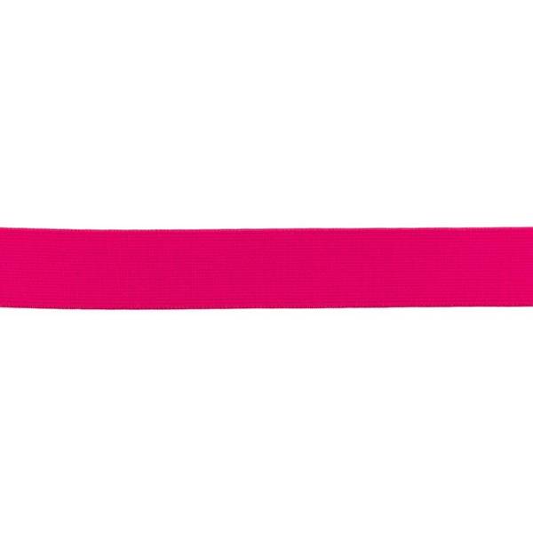 Bilde av Myk strikk, 2,5 cm, uni - sterk rosa