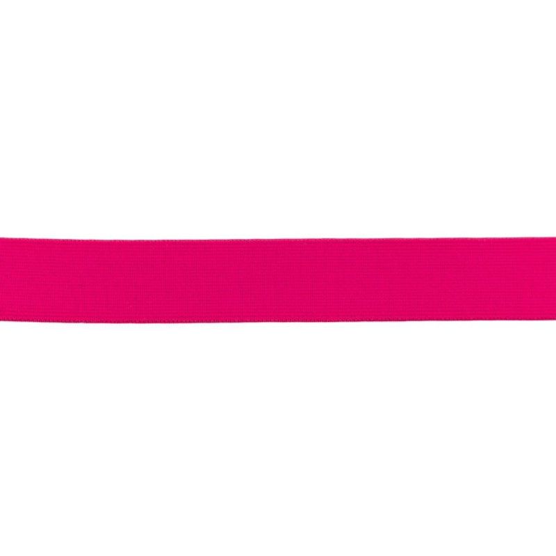 Myk strikk, 2,5 cm, uni - sterk rosa