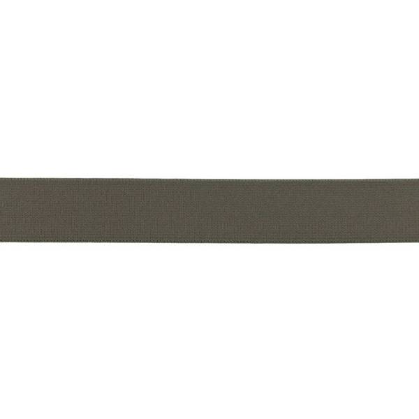 Bilde av Myk strikk, 2,5 cm, uni - mørk taupe