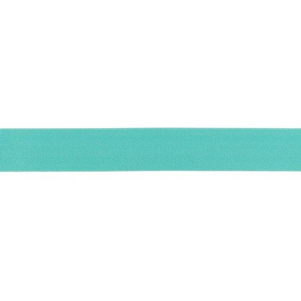Bilde av Myk strikk, 2,5 cm, uni - aqua