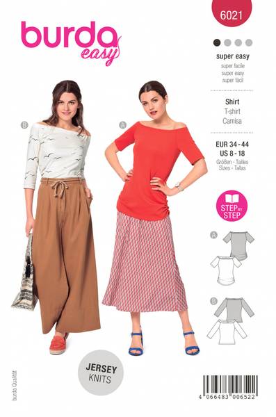 Bilde av 6021 - Burda - skulderfri shirt i jersey
