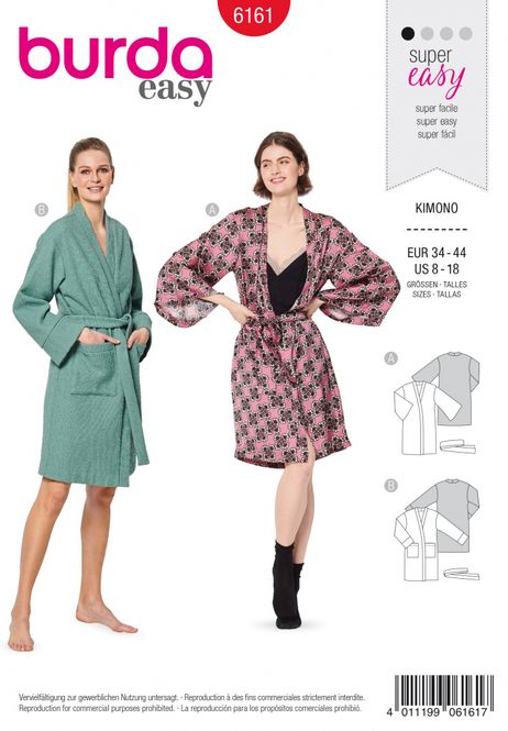 Hovedbilde 6161 - Burda - kimono/ badekåpe