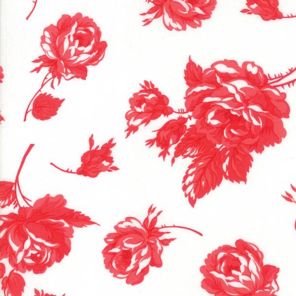 Bilde av Smitten - 3-10 cm røde blomsterhoder på hvit