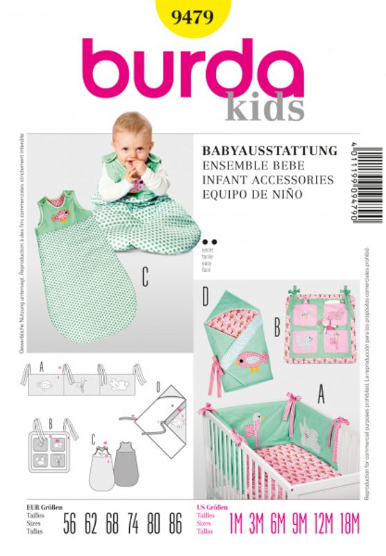 9479 - Burda - Baby tilbehør
