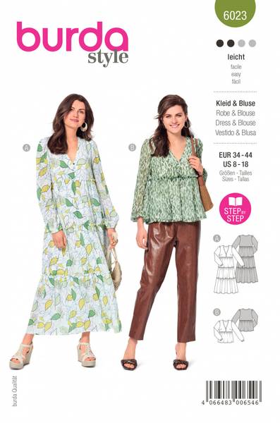 Bilde av 6023 - Burda - lett kjole & bluse