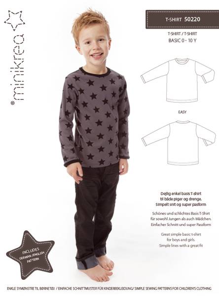 Bilde av Minikrea 50220 - basic t-skjorte/bluse 0-10 år