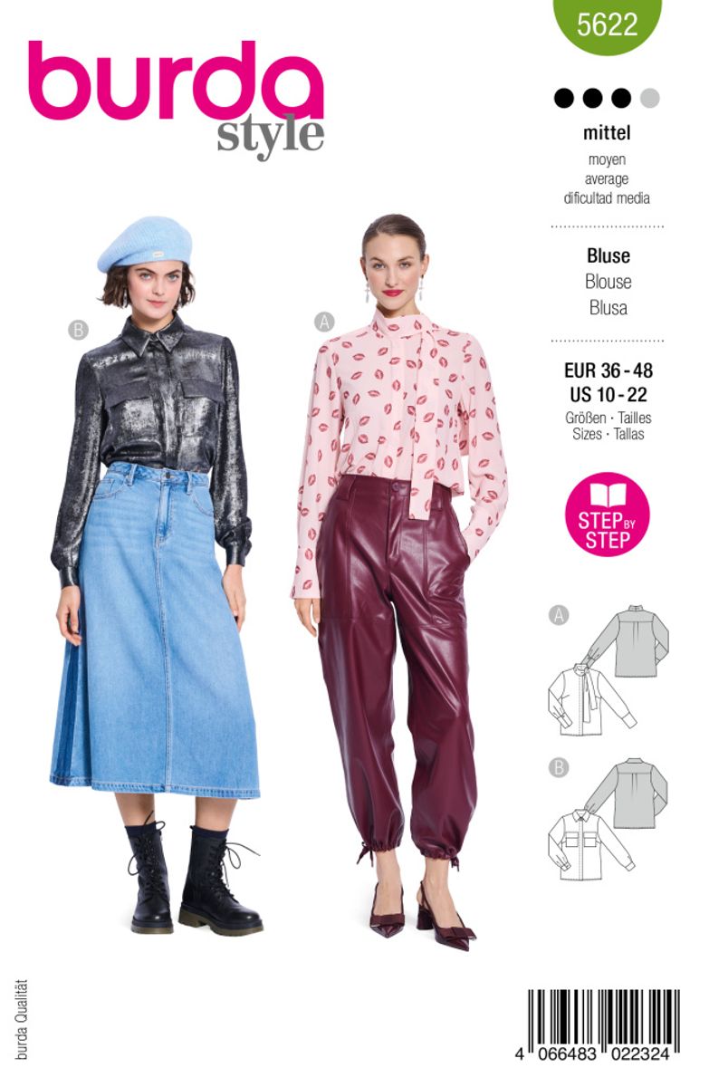 5622 - Burda - skjorte/bluse