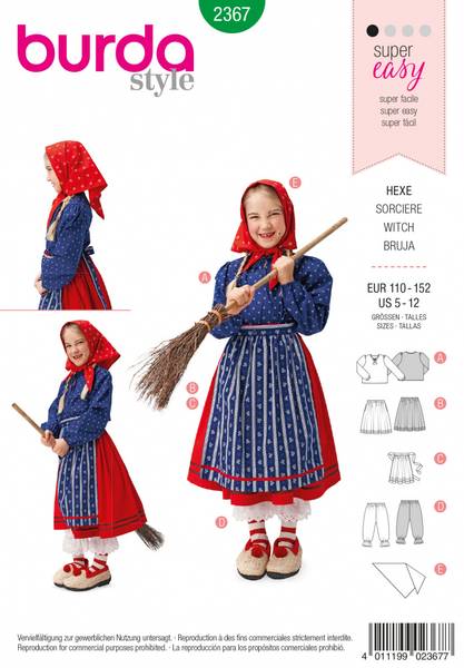 Bilde av 2367 - Burda - kostymer, heks, barn