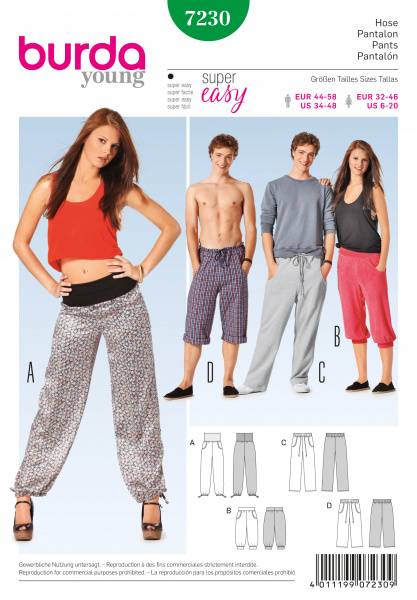 Bilde av 7230 - Burda - joggebukse, yogabukse