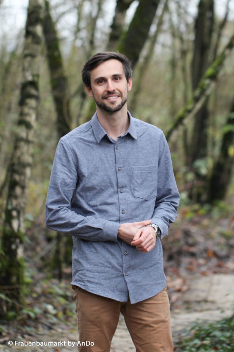 Flanell. melert - lysbrun