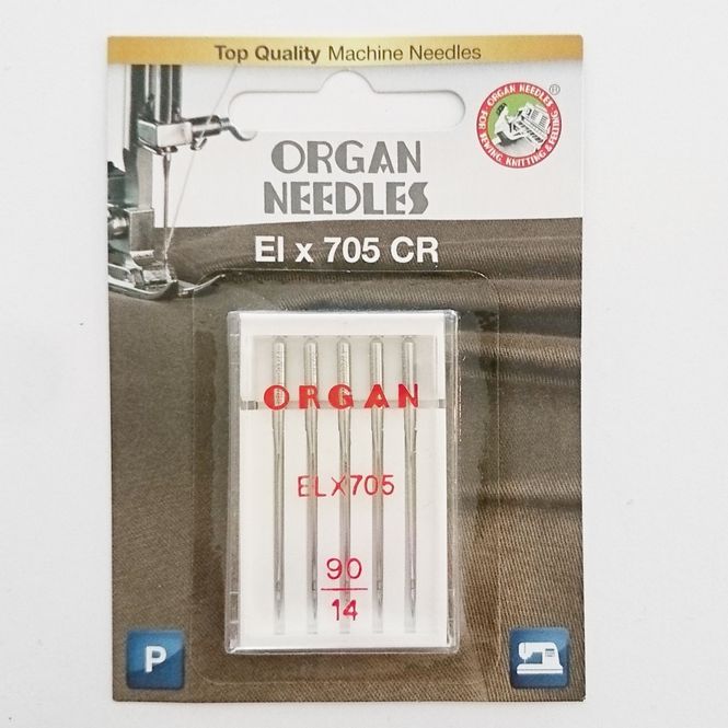 Hovedbilde Organ symaskinnål - ELX 705, Krom, 90/14, 5 stykk