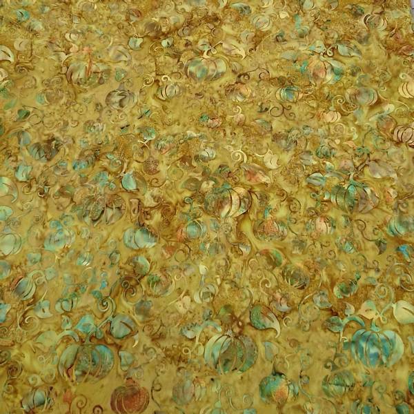 Bilde av Peacock Garden - batikk lys oliven m aqua