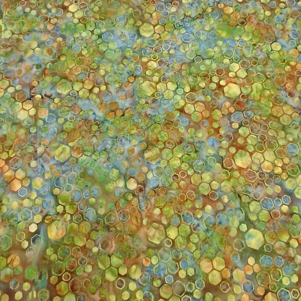 Bilde av Peacock Garden - batikk 1-2,5 cm sekskanter