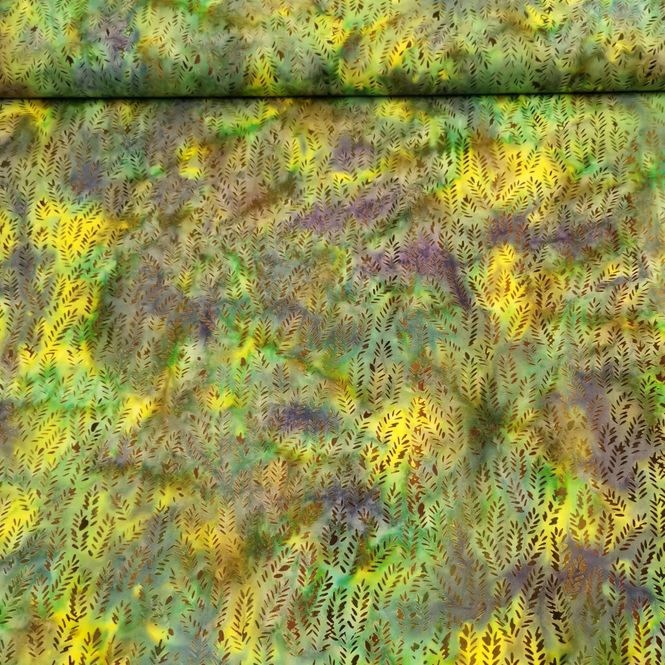 Hovedbilde Batikk - ca 4 cm risper - brun på gul-grønn