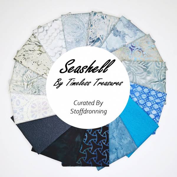 Bilde av Seashell - stoffpakke, 30x110cm, 15st.
