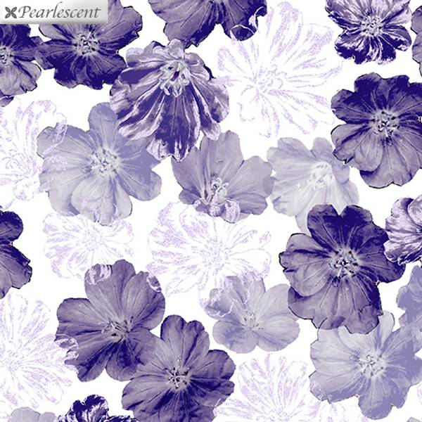 Bilde av Violet Twilight - 5 cm lilla blomsterhode på hvit