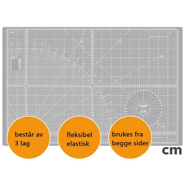 Bilde av Skjærematte - kuttematte, lysgrå, cm/inch - 60*90 cm