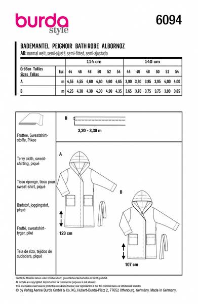 Bilde av 6094 - Burda - morgenkåpe