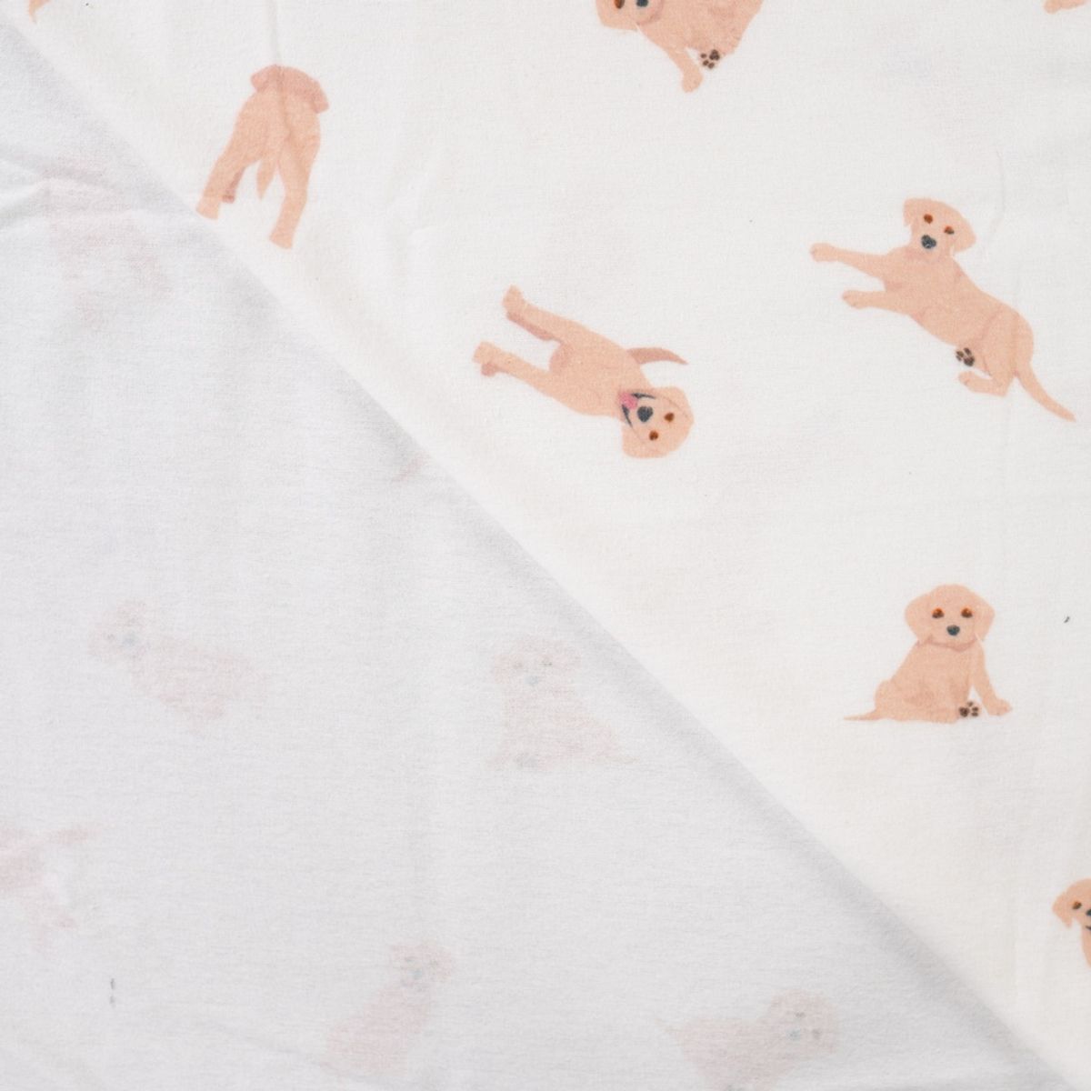 Flanell - hund, offwhite