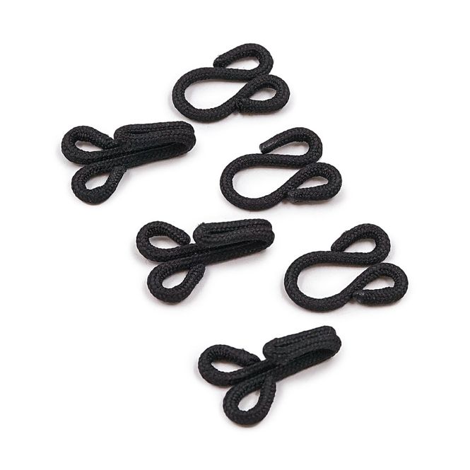 Hovedbilde Pelshekter, sort, 22 mm, 3 sett