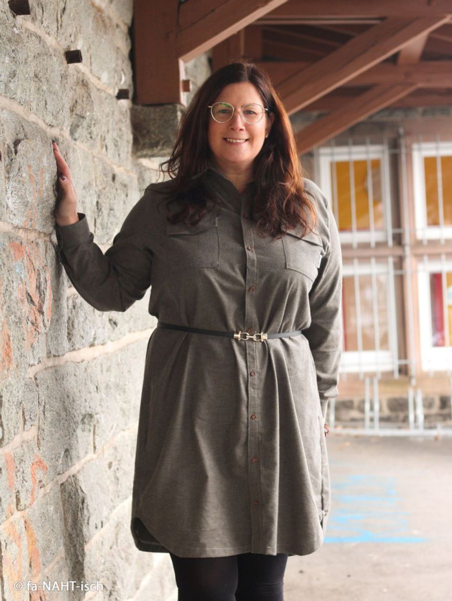 Flanell. melert - lysbrun