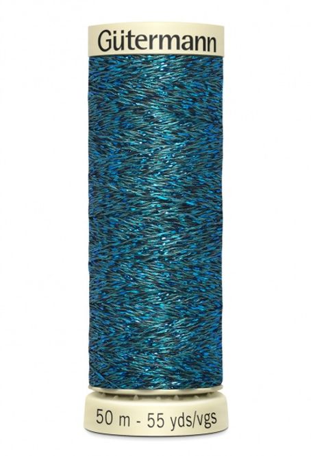 Hovedbilde Metallictråd, fv. 483 blå, Gütermann, 50m