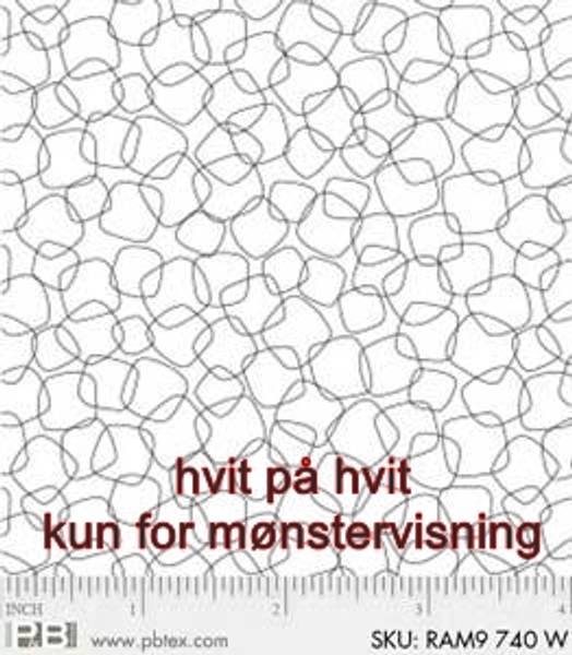 Bilde av Rambling - hvit 1 cm rundinger på hvit