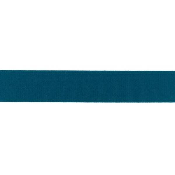 Bilde av Myk strikk, 2,5 cm, uni - petrol