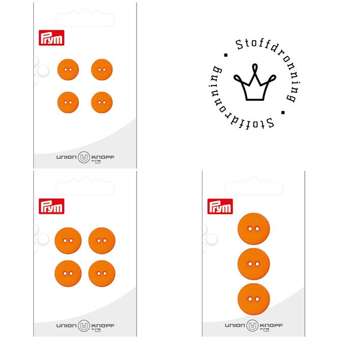 Hovedbilde Knapp, matt plast - Oransje