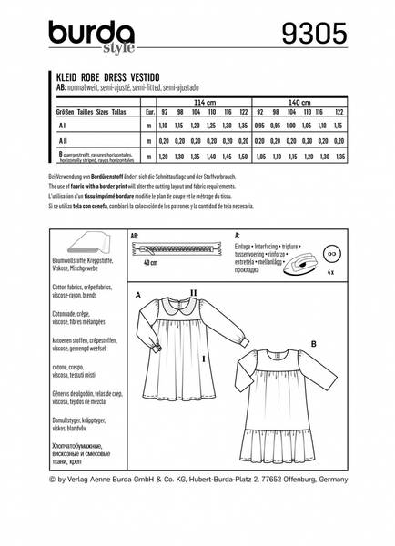 Bilde av 9305 - Burda - kjole