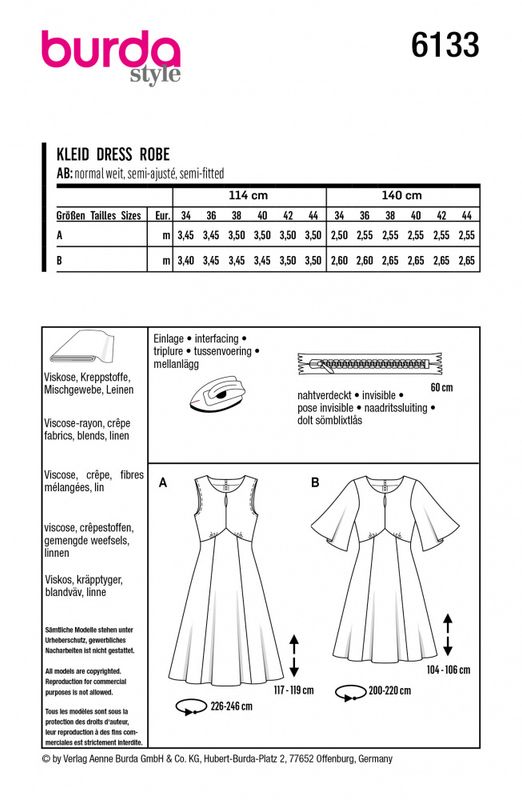 6133 - Burda - Kjole 