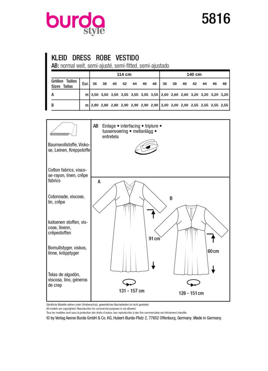 5816 - Burda - kjole