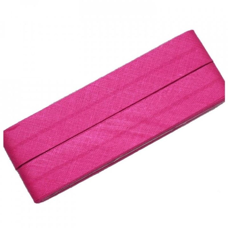 Skråbånd - 20 mm, sterk rosa - 3m-pakke 