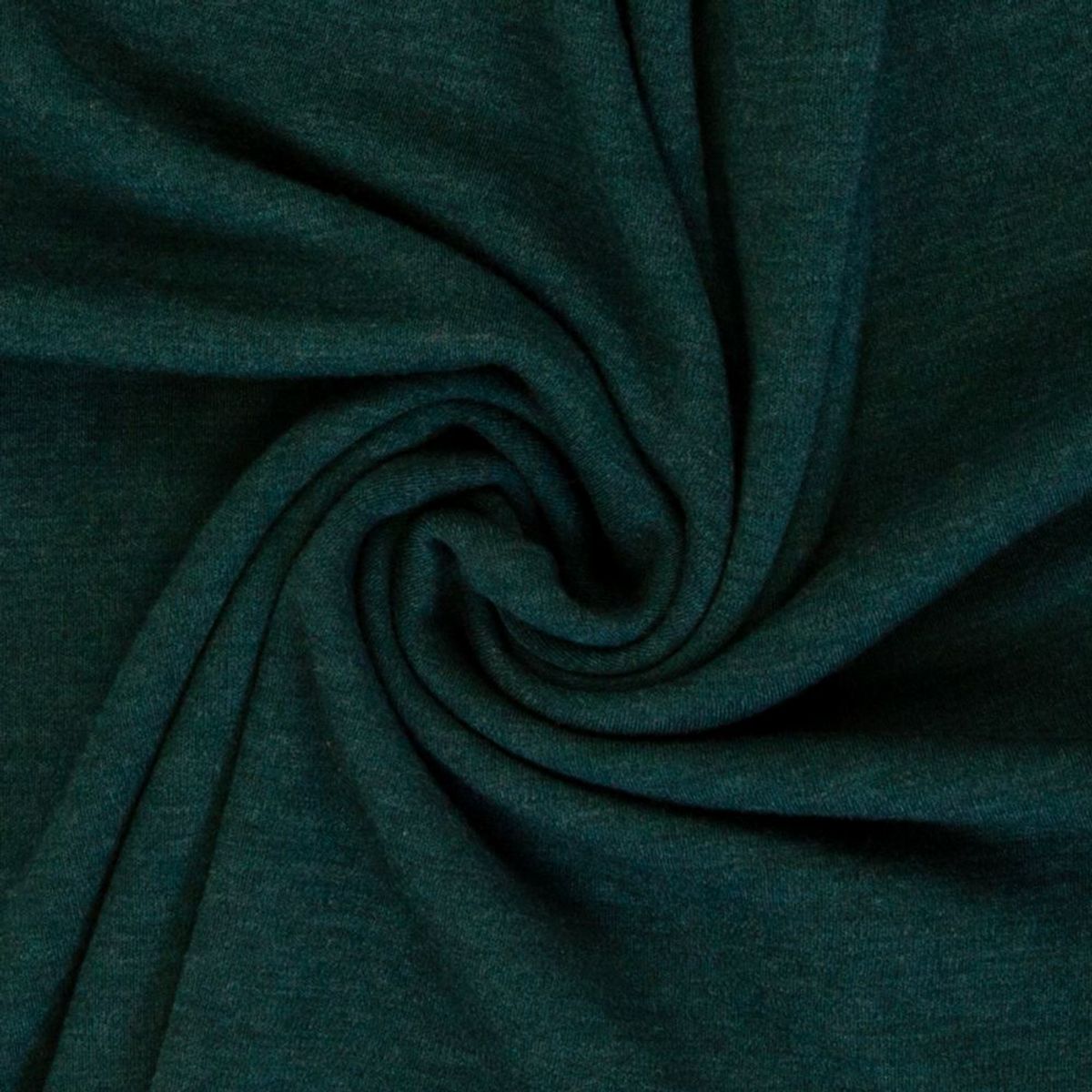 Merinoull jersey - flaskegrønn melert, fv. 1748