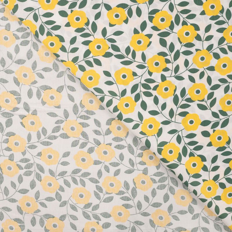 Bomullspoplin - blomster AC