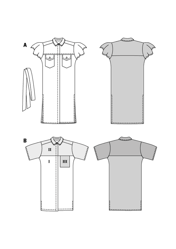 5742 - Burda - Skjortekjole