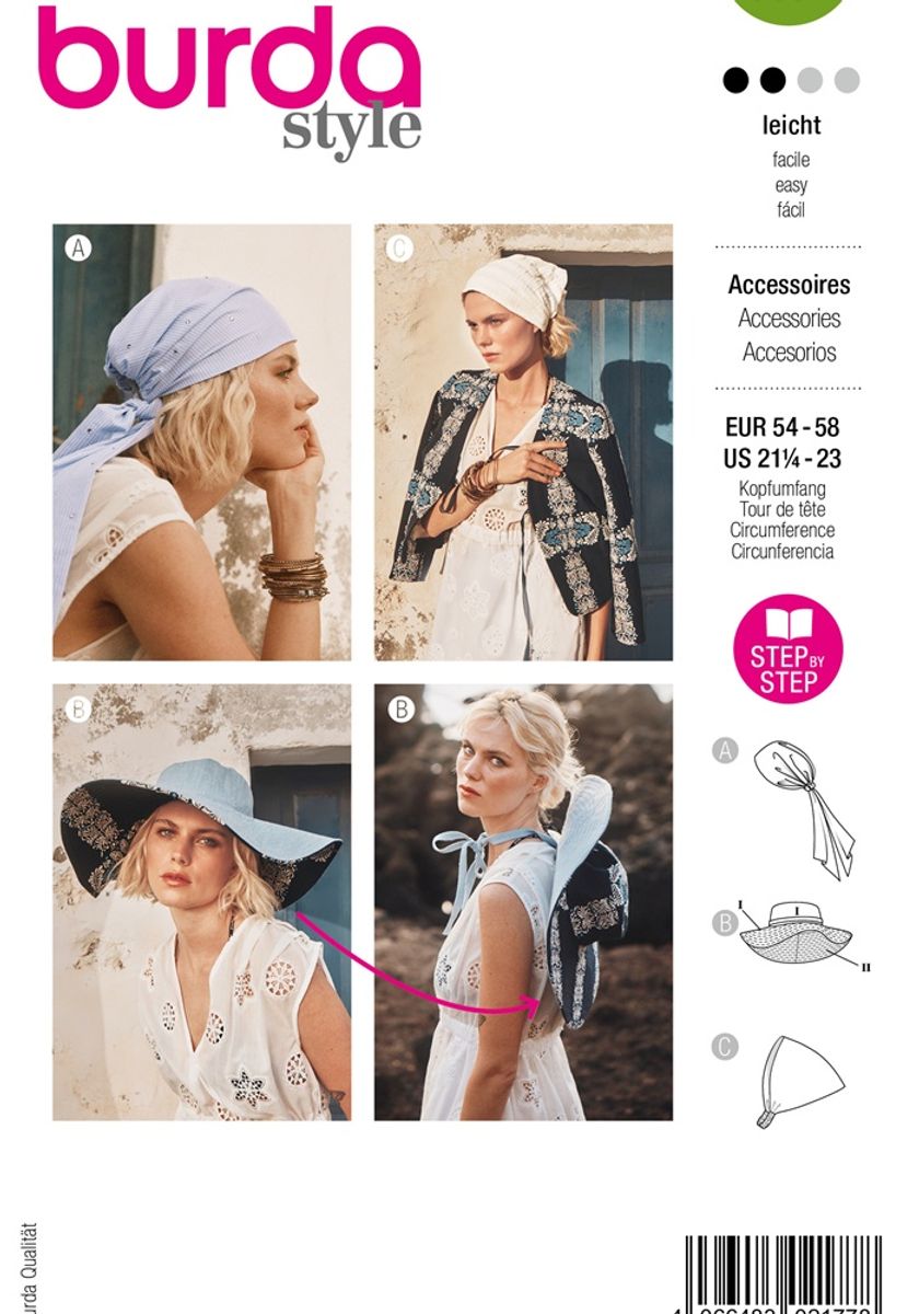 5634 - Burda - hatt og skaut