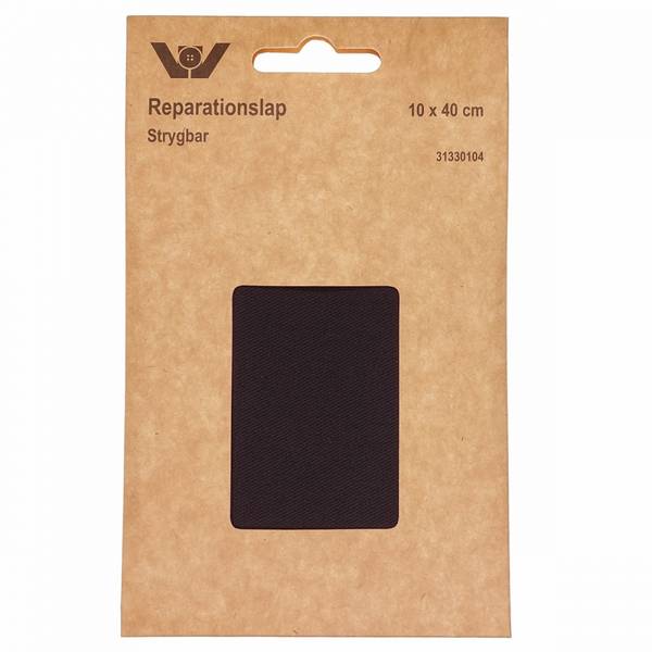 Bilde av Reparaturlapper - til stryking, 10 x 40 cm, sort