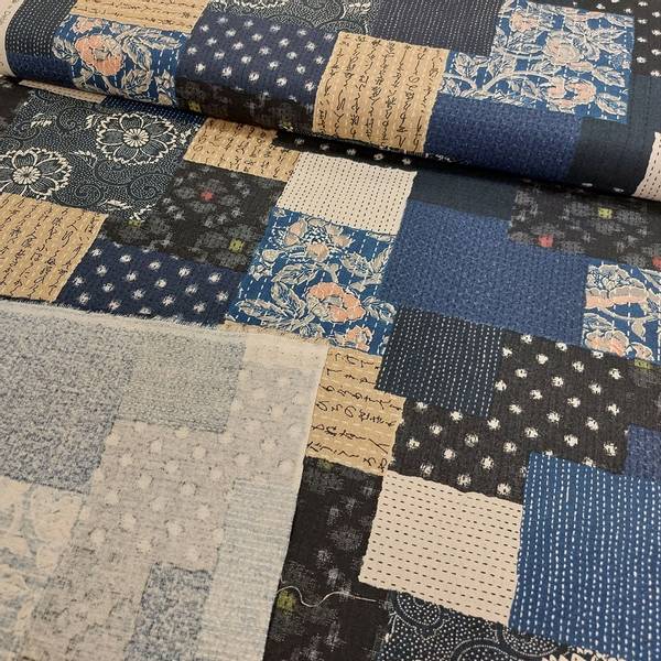 Bilde av Yukata - Mochi lin - blå Boro