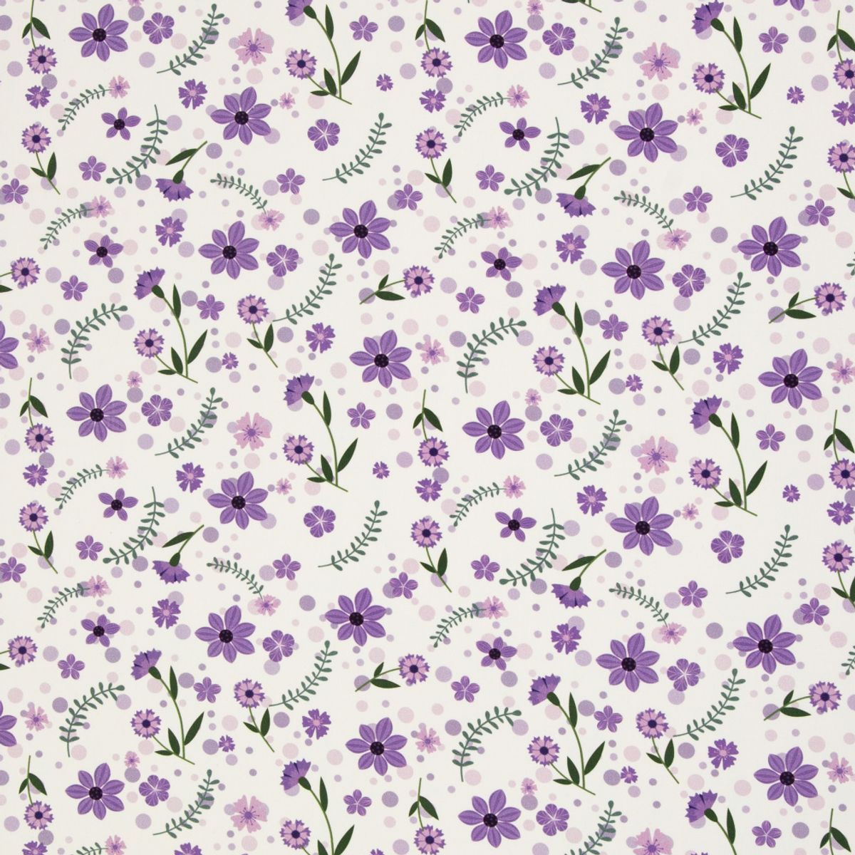 Bomullspoplin - blomster DG