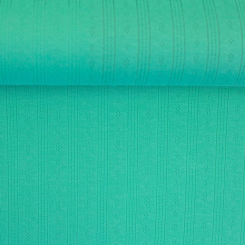 Pointelle jersey - striper, aqua