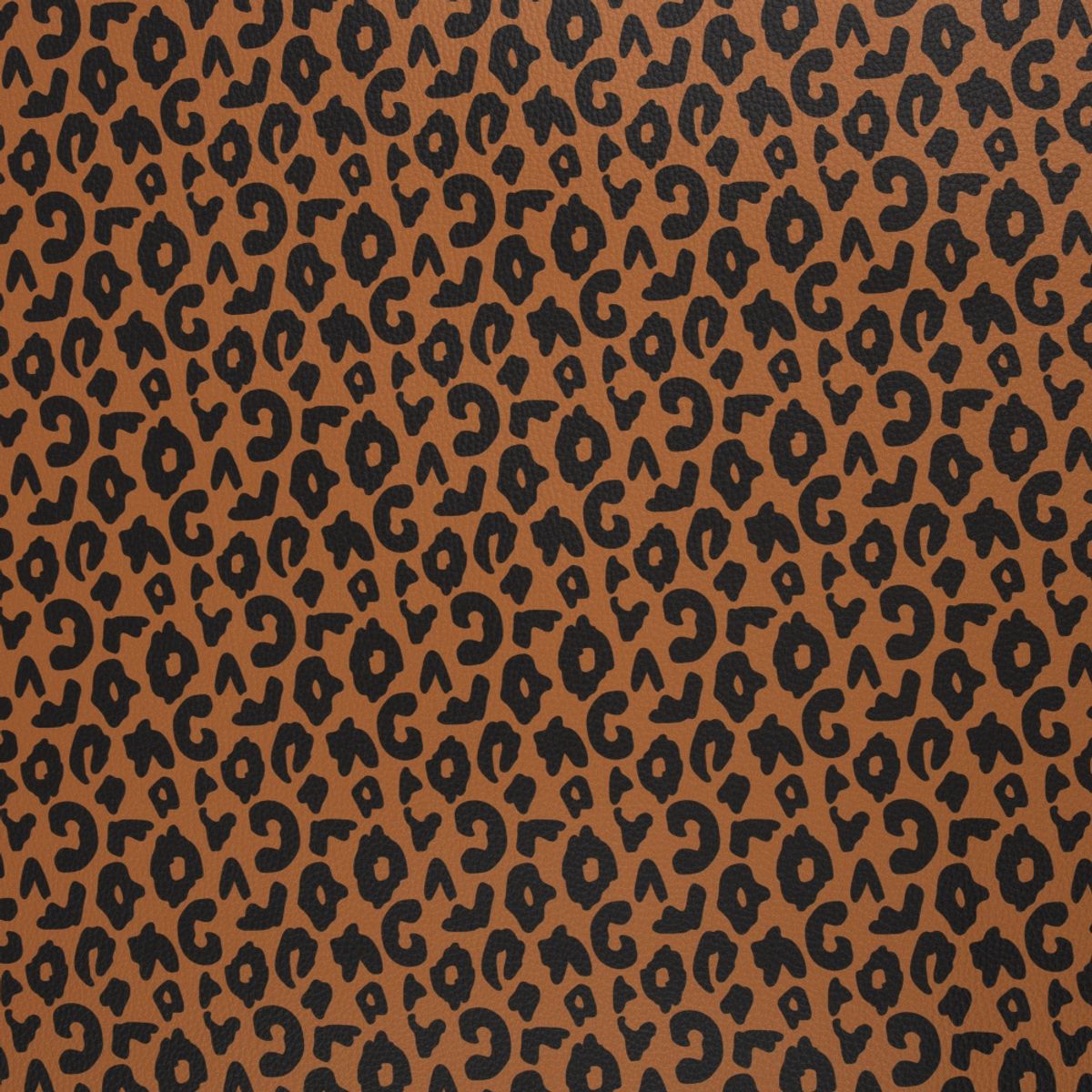 Imitert skinn, vinyl - Leopard, brun/sort