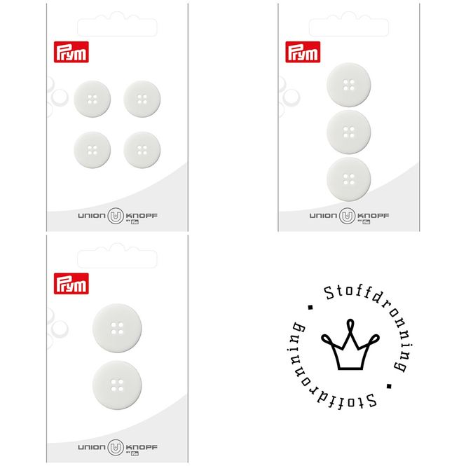Hovedbilde Knapp, plast, matt - hvit