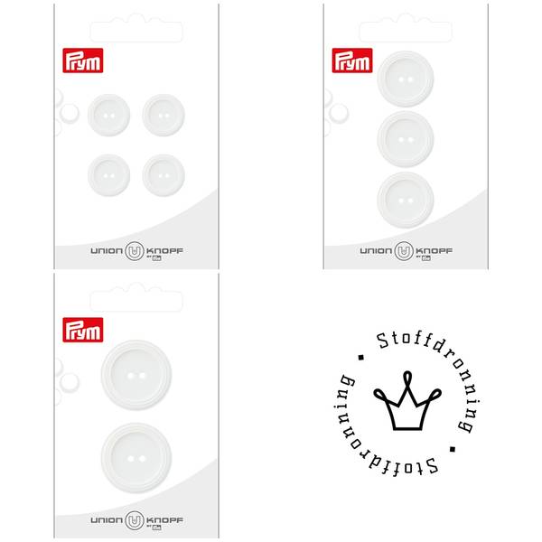 Bilde av Knapp, plast - hvit