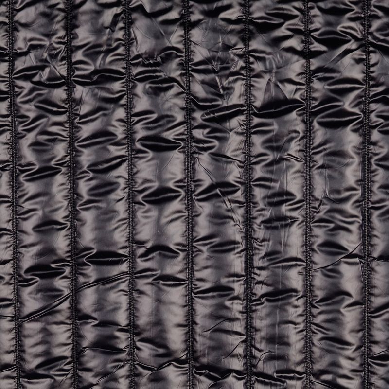 Quiltet boblestoff - striper, blank, sort