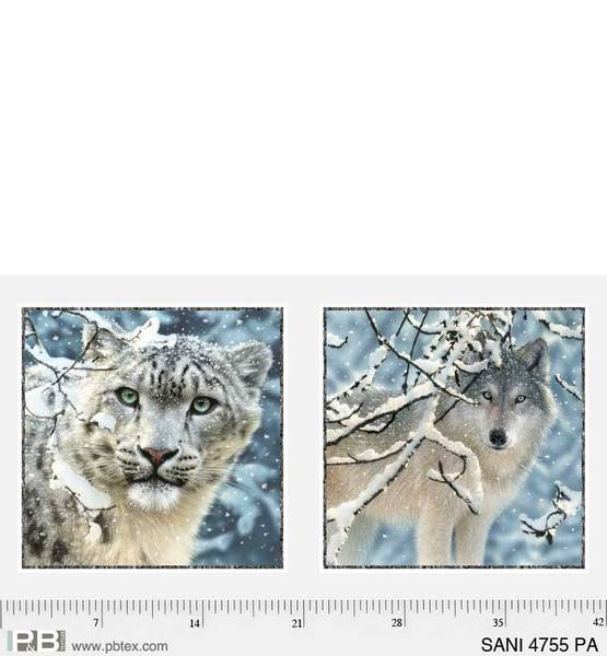 Bilde av Spirit Animals panel - ulv/ snøleopard