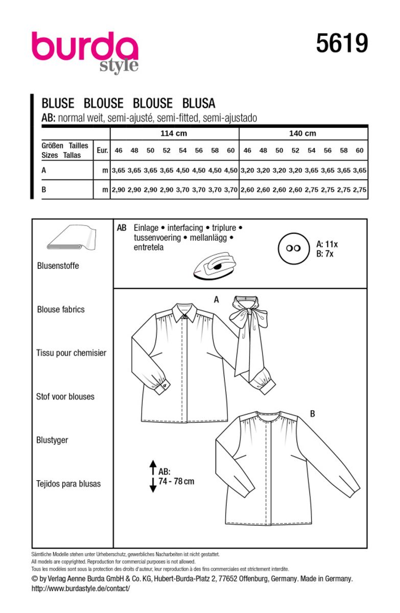 5619 - Burda - bluse