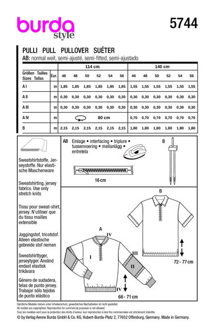 Hovedbilde 5744 - Burda - genser & t-skjorte