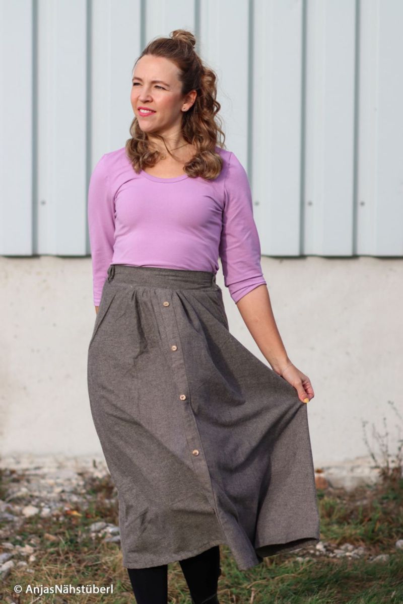 Flanell. melert - lysbrun