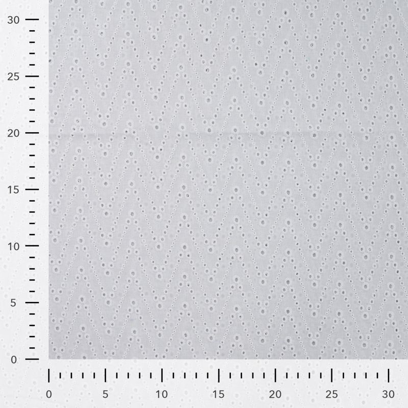 1,1 m Engelsk blonde, chevron - hvit